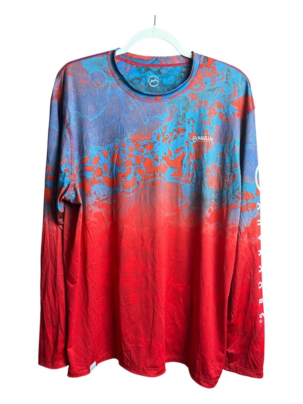 Magellan Outdoors Reversible Long Sleeve Performance Shirt Mens L